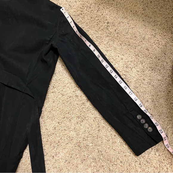 BRUNELLO CUCINELLI Jacket / Coat BLACK Sheer EMBELLISHED Crystals - Sz M Italy - Picture 15 of 16